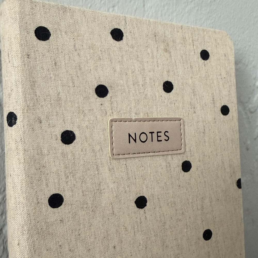 Linen Polka Dot Notes Journal - Picture 2 of 5